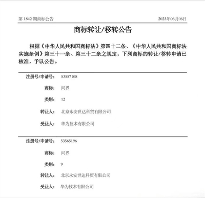 不造車但有大動(dòng)作 華為受讓AITO商標(biāo)，深化技術(shù)賦能的戰(zhàn)略棋局
